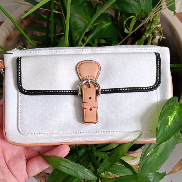 Coach White and Tan Wristlet Clutch - Picture 9 of 9